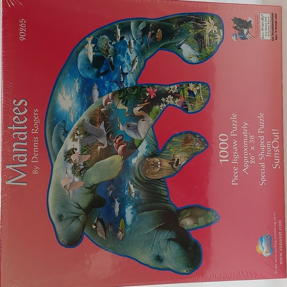 Manatees a 1000piece Jigsaw Puzzle by SunsOut Inc - Picture 3 of 7